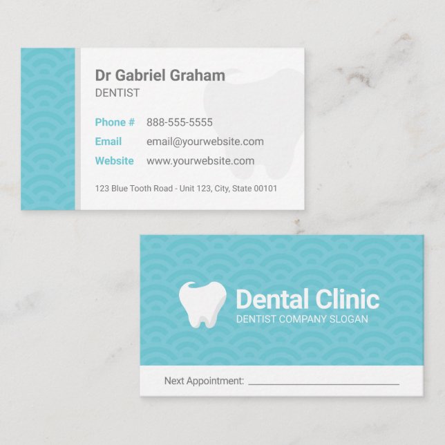 Dentist Dental Clinic Business Card (Front/Back)