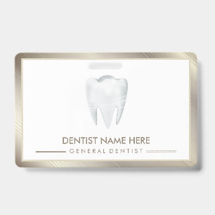 Dentist Dental Clinic Whitening Smile Metal Badge