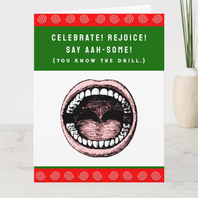 Dentist Dental Office Christmas Holiday Card (Front)