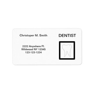 Dentist - Dental Office Label
