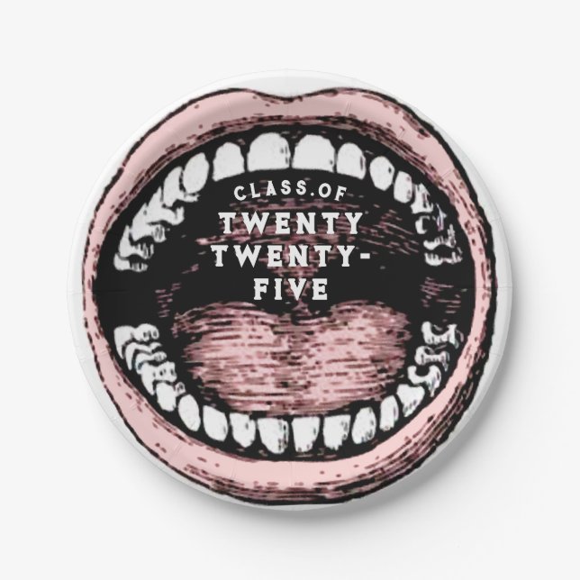 Dentist Dental School Graduation Paper Plate (Front)