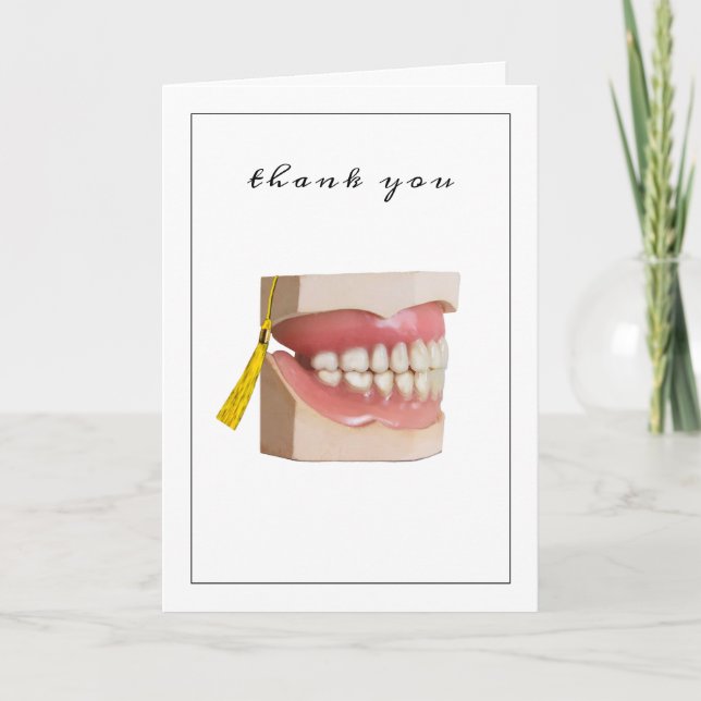 Dentist Dental School Thank You Card (Front)
