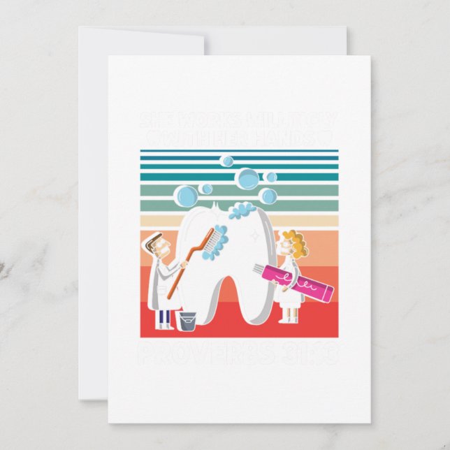 Dentist Dental Teeth Dentistry Tooth Doctor Gift Invitation (Front)