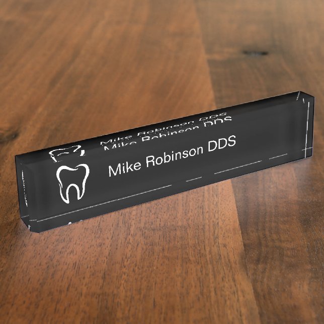 Dentist Dental Thème Bureau Plaques signalétiques (Taille)