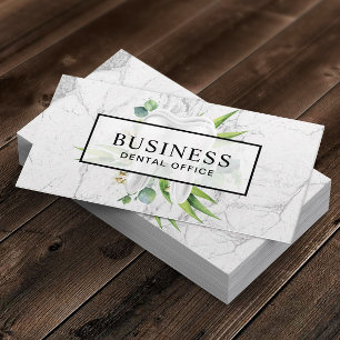 Dentist Dental Tooth Modern Marble Appointment Card