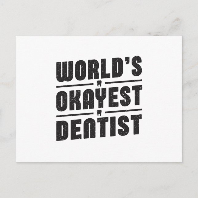 Dentist Dentistry Dental Teeth Funny Gift Idea Postcard (Front)