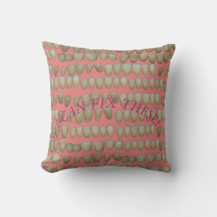Dentist Dentistry Rotten Teeth Help Orthodontics Throw Pillow