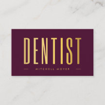 Dentist Dentistry Tooth Logo Burgundy & Gold