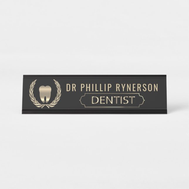 Dentist Desk Name Plate (Front)