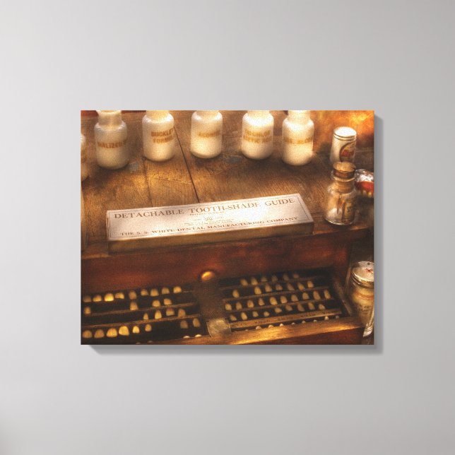 Dentist - Detachable Tooth Shade Guide  Canvas Print (Front)