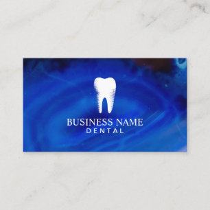 Dentist Elegant Blue Dental Care Appointment Card