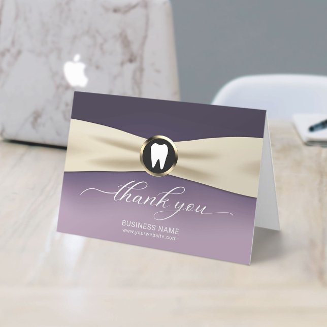 Dentist Elegant Purple Ombre Dental Thank You (Creator Uploaded)