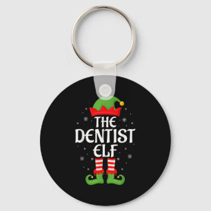 Dentist Elf Xmas Family Matching Elf Squad Christm Keychain