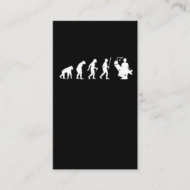 dentist evolution doctor with patient tooth doctor business card (Front)