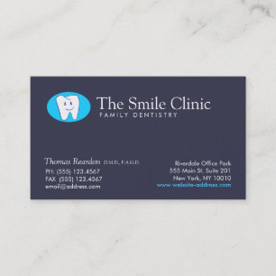 Dentist Family Dentistry Smiling Tooth Business Card