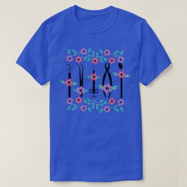 Dentist Flowers Gift 4 T-Shirt (Design Front)