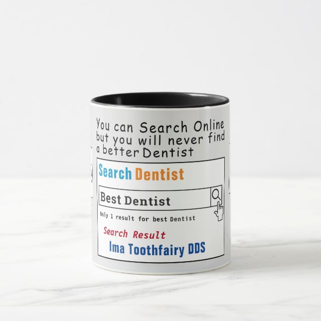 Dentist Funky Meilleur Search Mug (Centre)