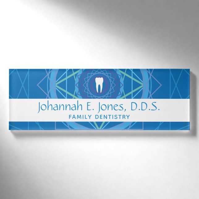 Dentist geographics name tag (Front)