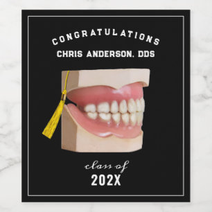 Dentist Graduation Congrats Wine Label
