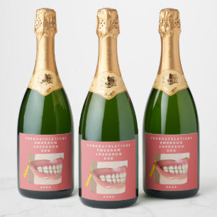 Dentist Graduation Dental School Sparkling Wine Label