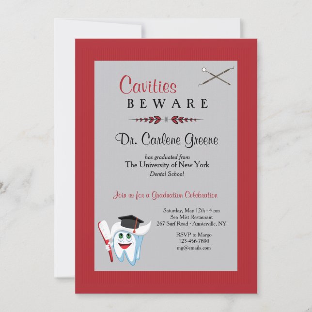 Dentist Graduation Invitation (Front)