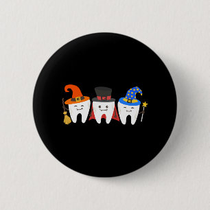 Dentist Halloween Teeth Dental 2 Inch Round Button