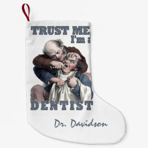 DENTIST humour custom name Christmas stocking