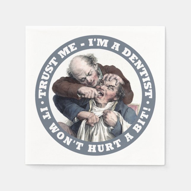 DENTIST humour paper napkins (Front)