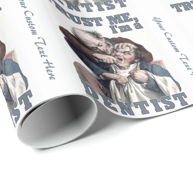 DENTIST humour wrapping paper (Roll Corner)