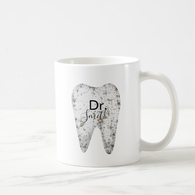 Dentist Hygienist Dental Assistant Tooth Art Coffee Mug (Right)