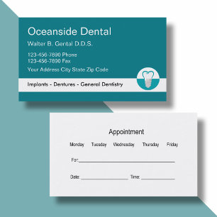 Dentist Implant Business Card Template