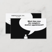 dentist joke / vampire joke appointment card (Front/Back)