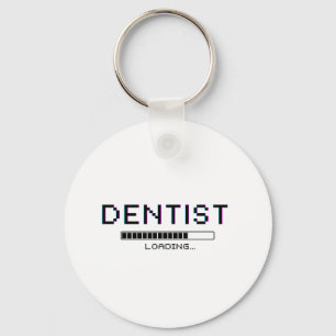 Dentist Loading Glitch Pixel Humour Keychain