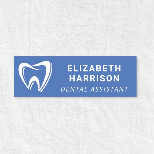 Dentist Logo Dental Office Blue Name Tag (Dentist Logo Dental Office Blue Name Tag)