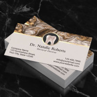 Dentist Luxury Gold Marble Agate Dental Office