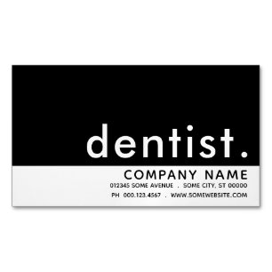 dentist. Magnetic Magnetic Business Card
