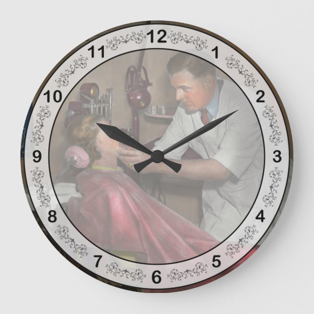 Dentist - Making an impression Large Clock (Front)