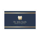 Dentist Modern Gold Stripe Navy Blue Dental Office
