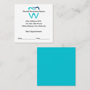 Dentist Office Appointment Reminder Business Cards