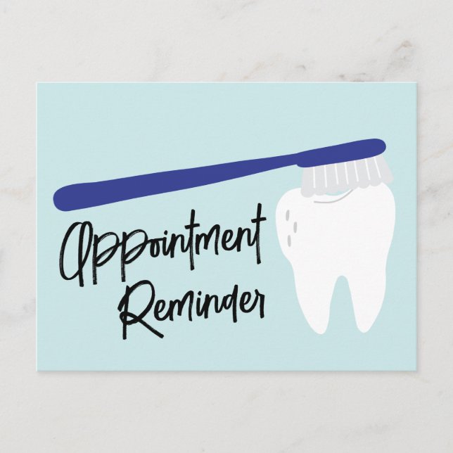 Dentist Office Appointment Reminder Postcard (Front)