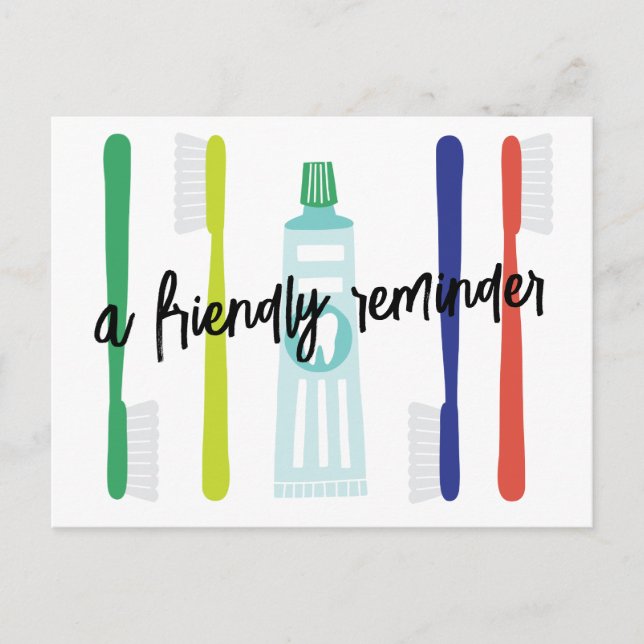 Dentist Office Appointment Reminder Postcard (Front)
