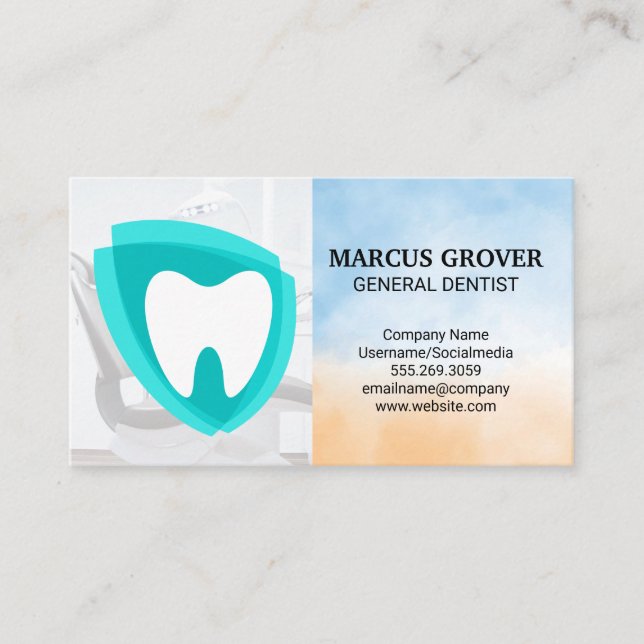 Dentist Office | Dental Health Logo Business Card (Front)