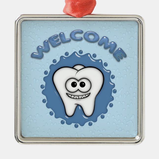 Dentist Office Door Hanger Metal Ornament (Front)