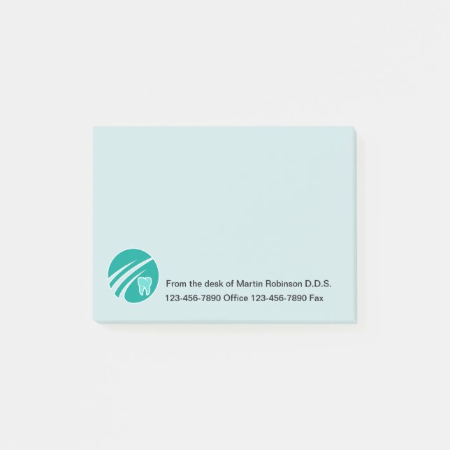 Dentist Office Editable Office Sticky Notepads (Front)