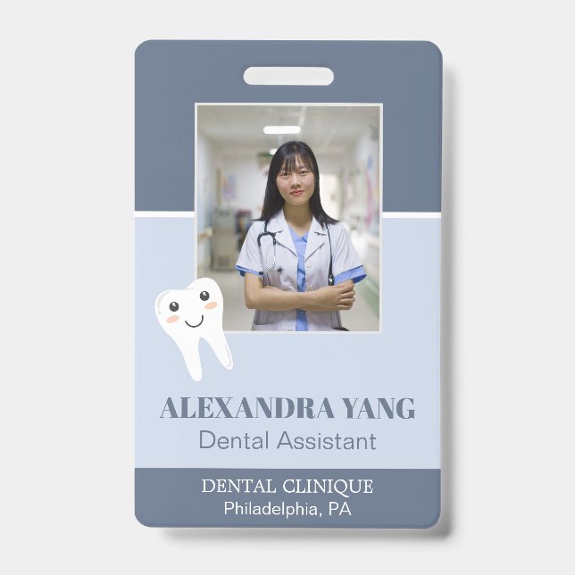 Dentist Office employee, Dental Assistant Photo Badge (Front)