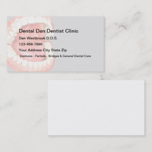 Dentist Office Modern Open Mouth Business Card