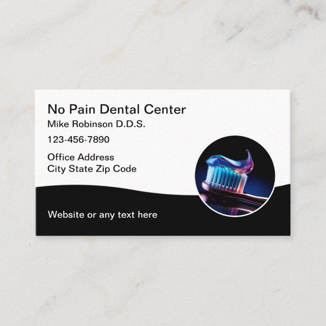 Dentist Office Moderne Disposition Cartes de visit (Devant)