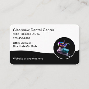 Dentist Office Moderne Toothbrush Carte de visite