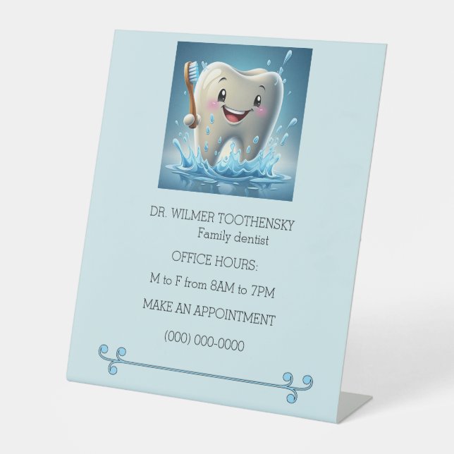 " DENTIST OFFICE PEDESTAL " SIGN (Front)