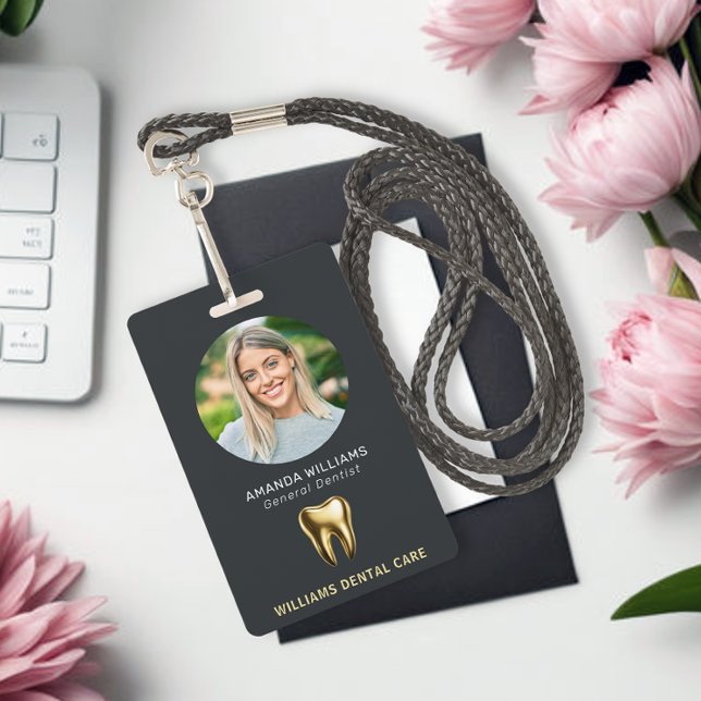 Dentist Office Professional Elegant Photo Badge (Creator Uploaded)